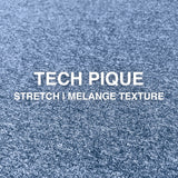 Muscle Fit Polo In Blue Melange