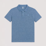 Muscle Fit Polo In Blue Melange