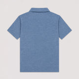 Muscle Fit Polo In Blue Melange