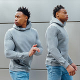 Muscle Fit Hoodie In Heather Grey
