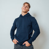 Muscle Fit Hoodie In Navy Blue