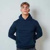 Muscle Fit Hoodie In Navy Blue