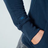 Muscle Fit Hoodie In Navy Blue