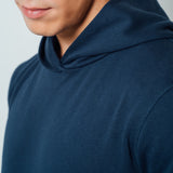 Muscle Fit Hoodie In Navy Blue