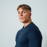 Muscle Fit Pullover In Deep Blue
