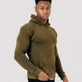 Hyper Stretch Hoodie In Olive Green