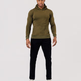 Hyper Stretch Hoodie In Olive Green