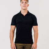 Muscle Fit Polo In Jet Black