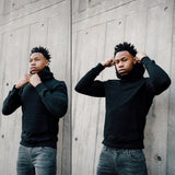 Muscle Fit Hoodie In Jet Black