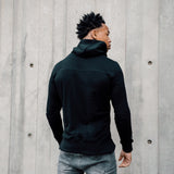 Muscle Fit Hoodie In Jet Black