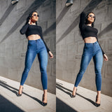 Hyper Stretch Jeans In Deep Blue