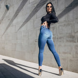 Hyper Stretch Jeans In Deep Blue