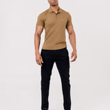 Muscle Fit Polo In Camel