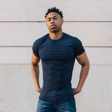 Ribbed Tee In Deep Blue [Surplus Sale]