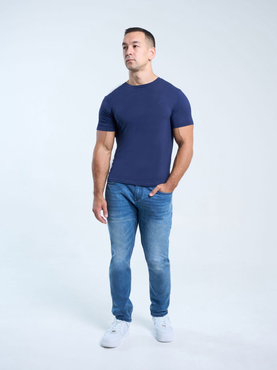 Bamboo Tee In Deep Blue