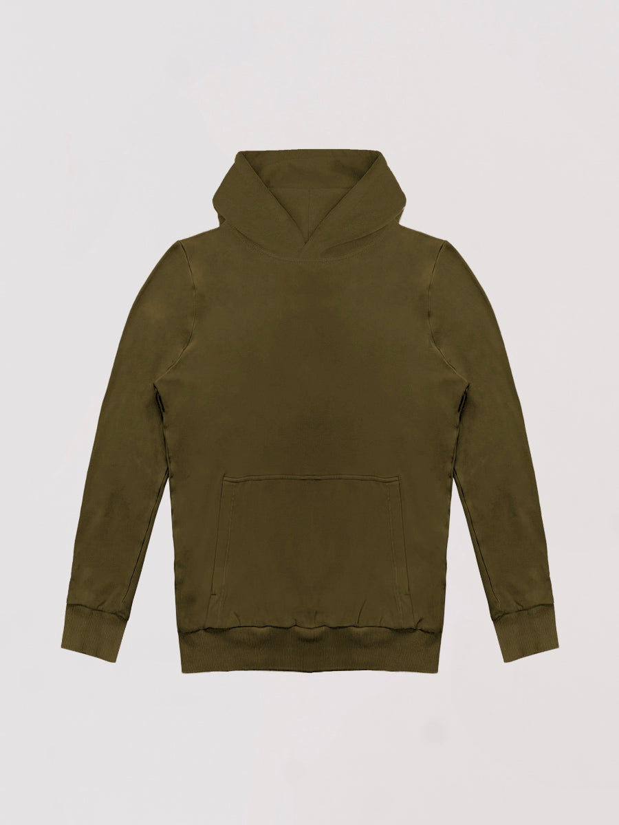Hyper Stretch Hoodie In Olive Green