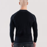 Hyper Stretch Henley In Jet Black