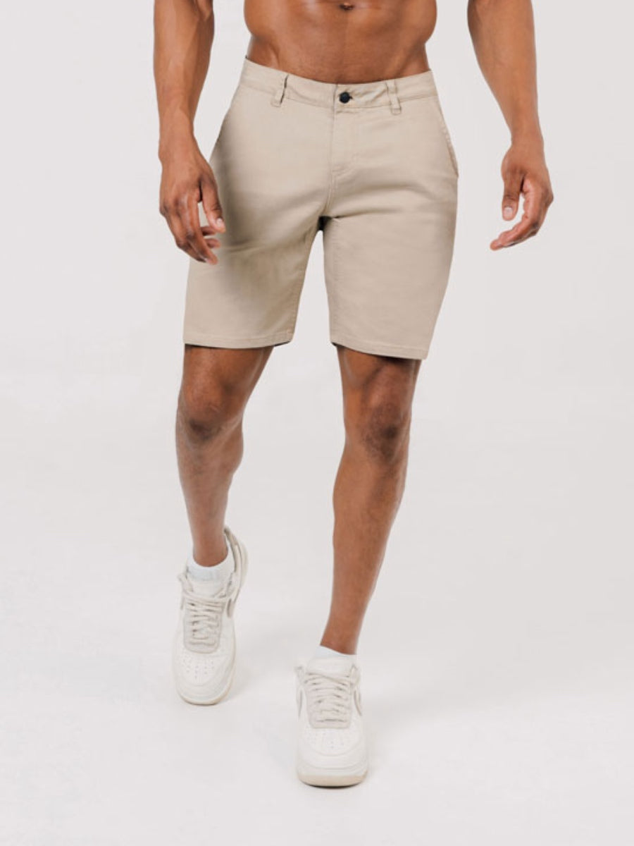 Hyper Stretch Shorts In Khaki