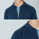Muscle Fit Pullover In Deep Blue