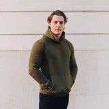 Muscle Fit Hoodie In Olive Green [Surplus Sale]