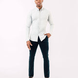 Hyper Stretch Shirt In Grey Melange