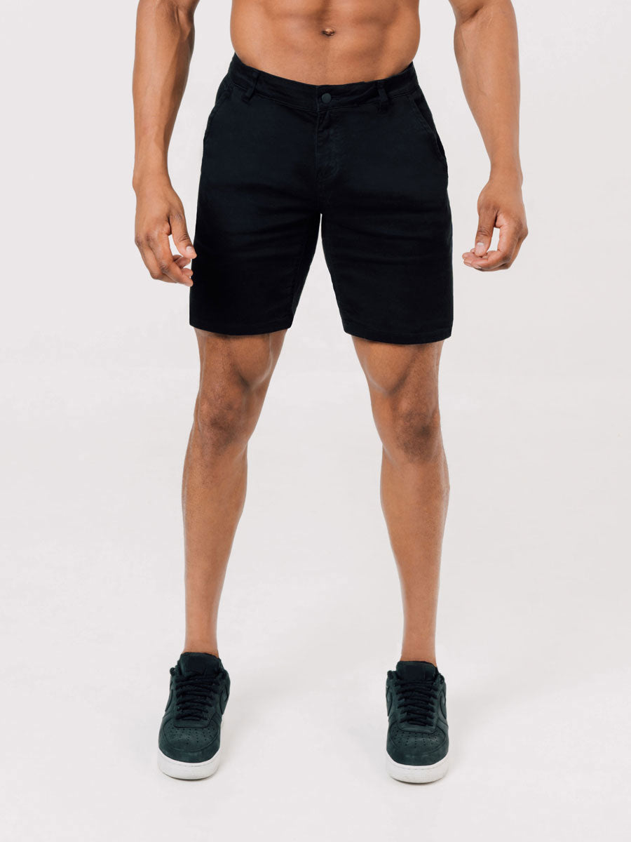 Hyper Stretch Shorts In Jet Black