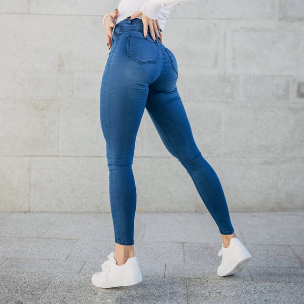Summer Style Jean Women Ripped Stretchy Denim Jeans Womens Fitness
