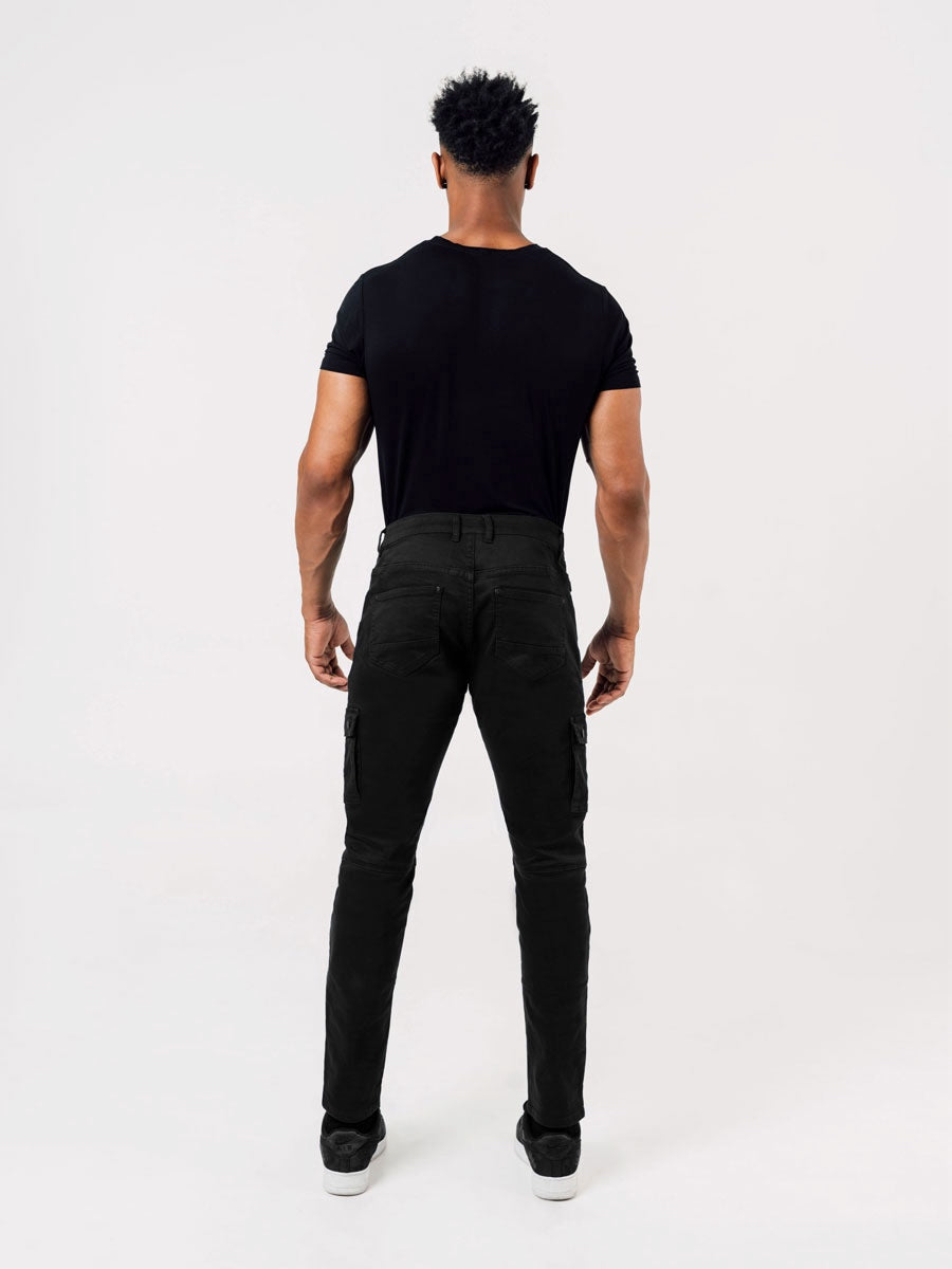 Cargo Trousers In Jet Black