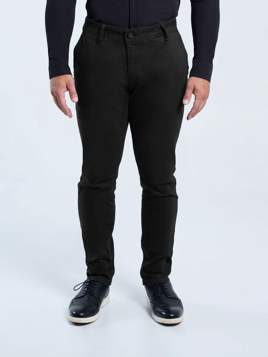 Hyper Stretch Chinos In Jet Black