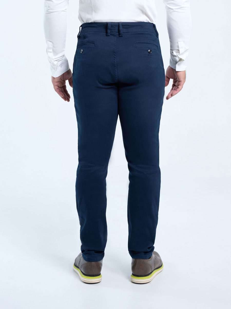 Hyper Stretch Chinos In Navy Blue