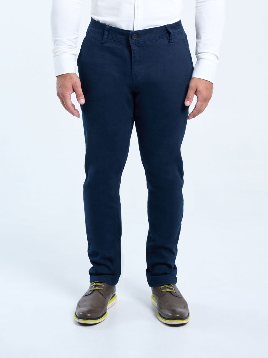 Hyper Stretch Chinos In Navy Blue