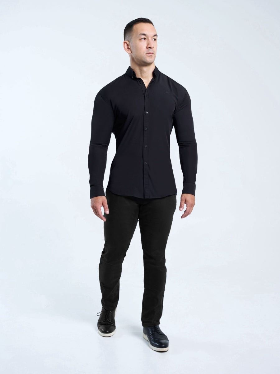 Hyper Stretch Chinos In Jet Black