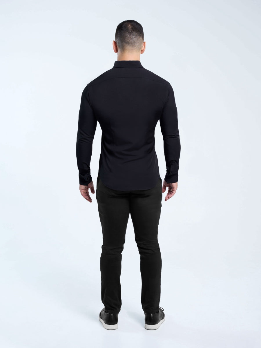 Hyper Stretch Chinos In Jet Black