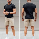 Hyper Stretch Shorts In Khaki