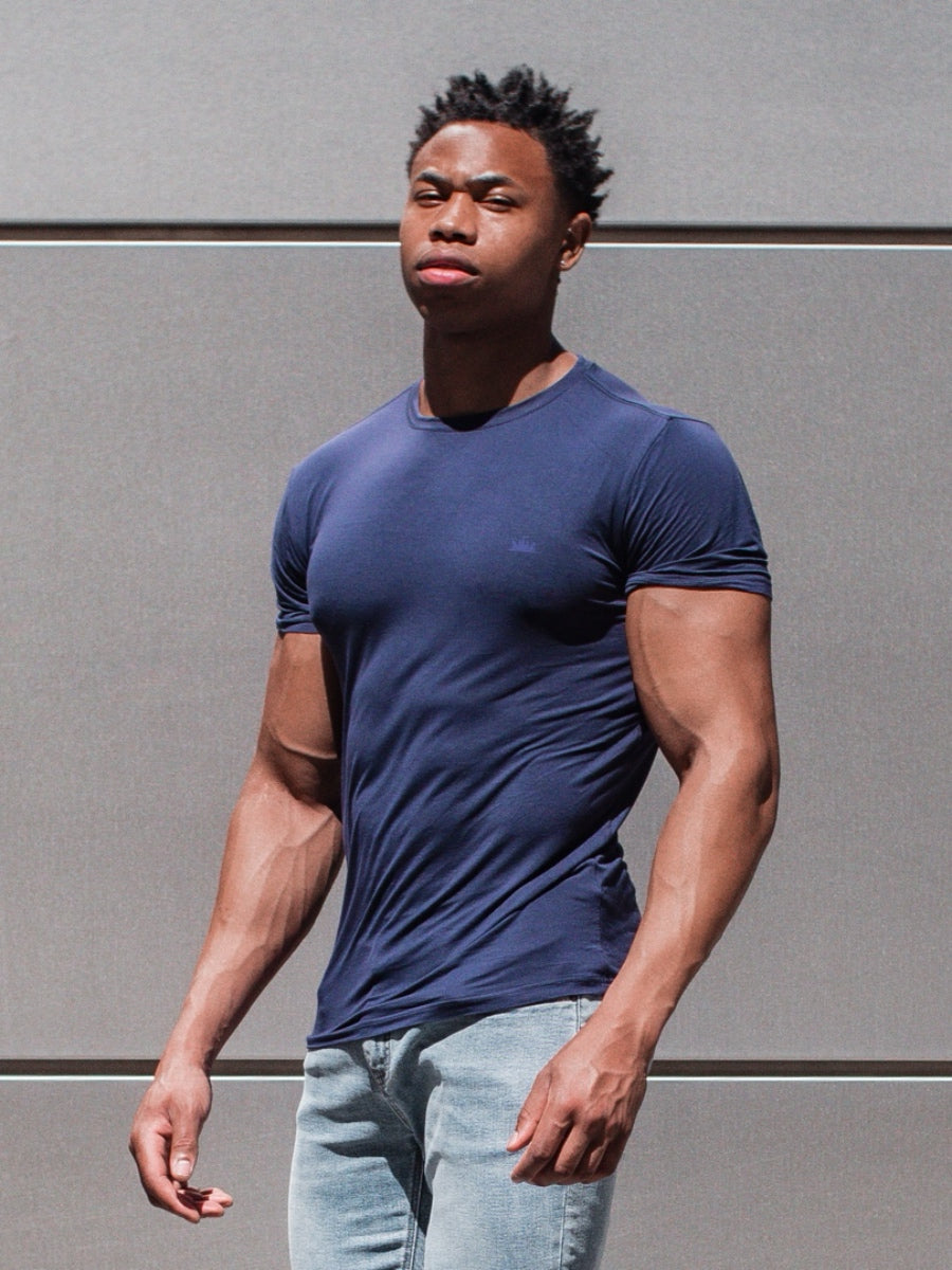 Bamboo Tee In Deep Blue