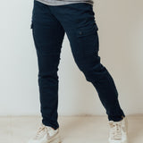 Cargo Trousers In Navy Blue