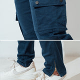 Cargo Trousers In Navy Blue