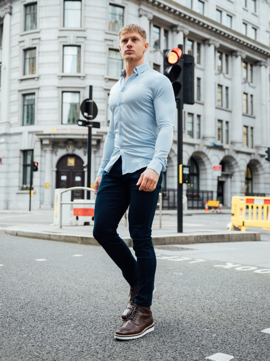 Hyper Stretch Chinos In Navy Blue