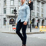 Hyper Stretch Chinos In Navy Blue