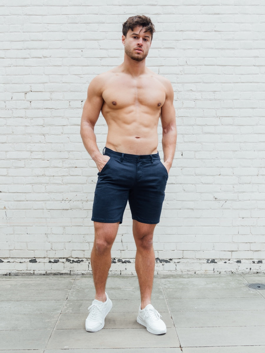 Hyper Stretch Shorts In Navy Blue