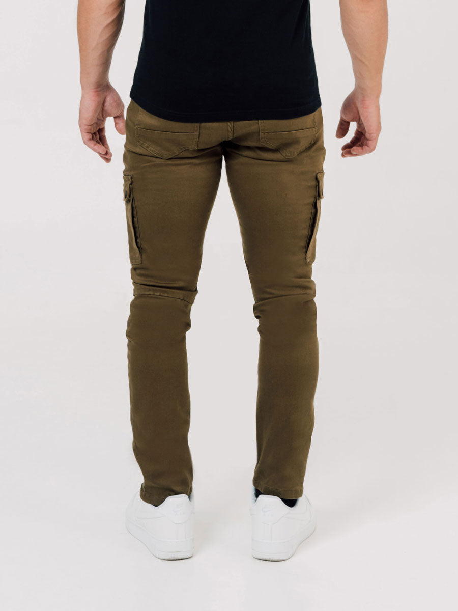 Cargo Trousers In Olive Green