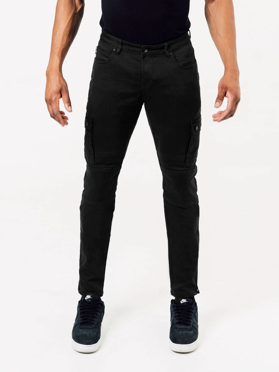 Cargo Trousers In Jet Black