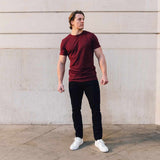 Ribbed Tee In Burgundy [Surplus Sale]