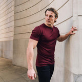 Ribbed Tee In Burgundy [Surplus Sale]