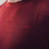 Ribbed Tee In Burgundy [Surplus Sale]