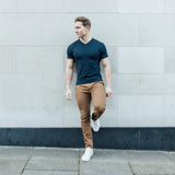 V Neck Tee In Navy Blue [Surplus Sale]