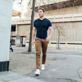 V Neck Tee In Navy Blue [Surplus Sale]