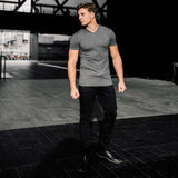 V Neck Tee In Charcoal Grey [Surplus Sale]