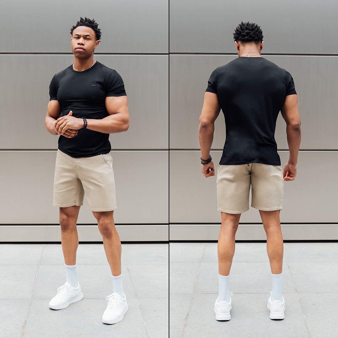 Hyper Stretch Shorts In Khaki