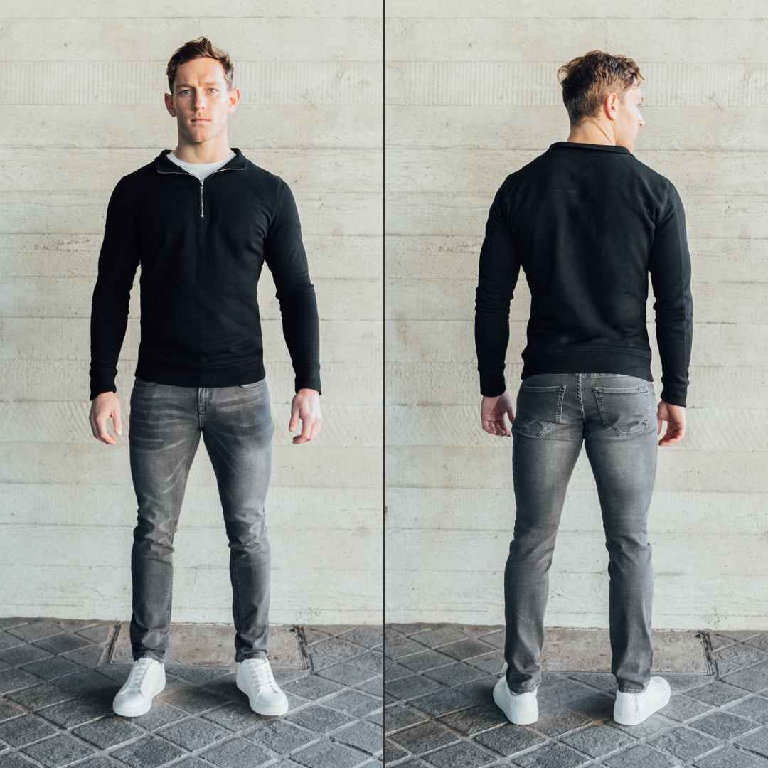Hyper Stretch Jeans In Slate Grey Wash